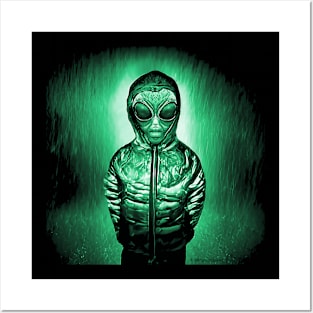 Funny Alien Invader Space UFO Meme Posters and Art